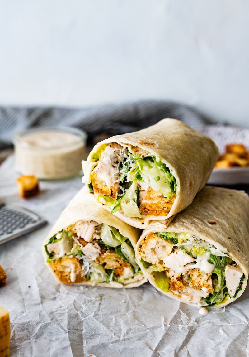 Spicy Chicken Caesar Wrap