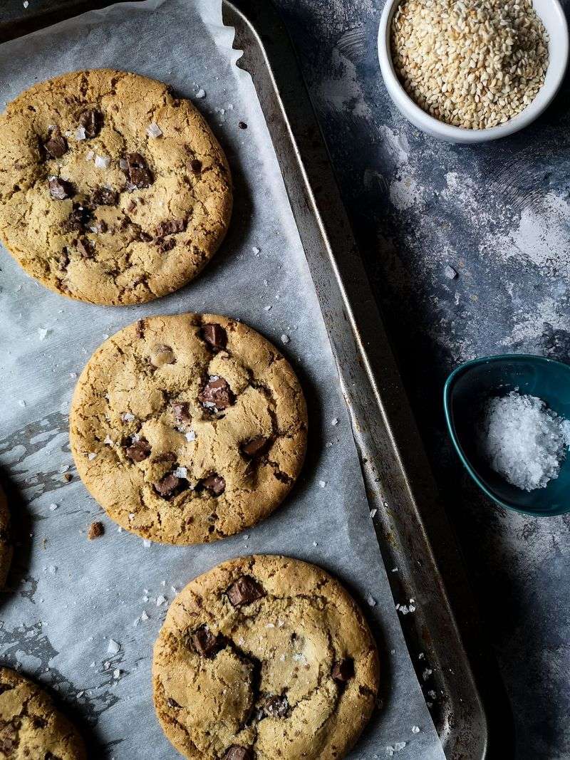 Tahini Chocolate Chip Cookies