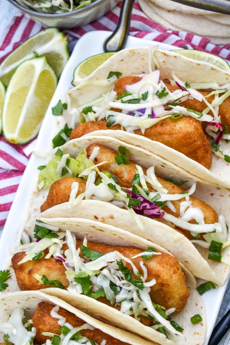 Crispy Fish Tacos With Slaw