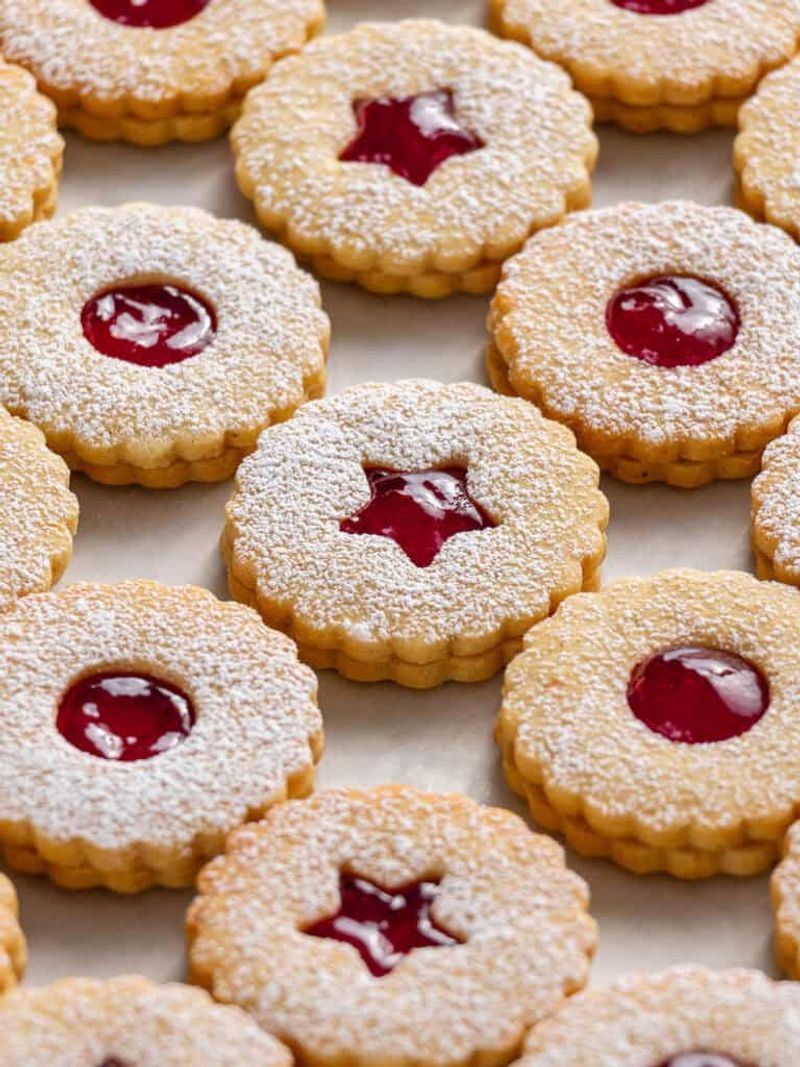 Raspberry Linzer Cookies