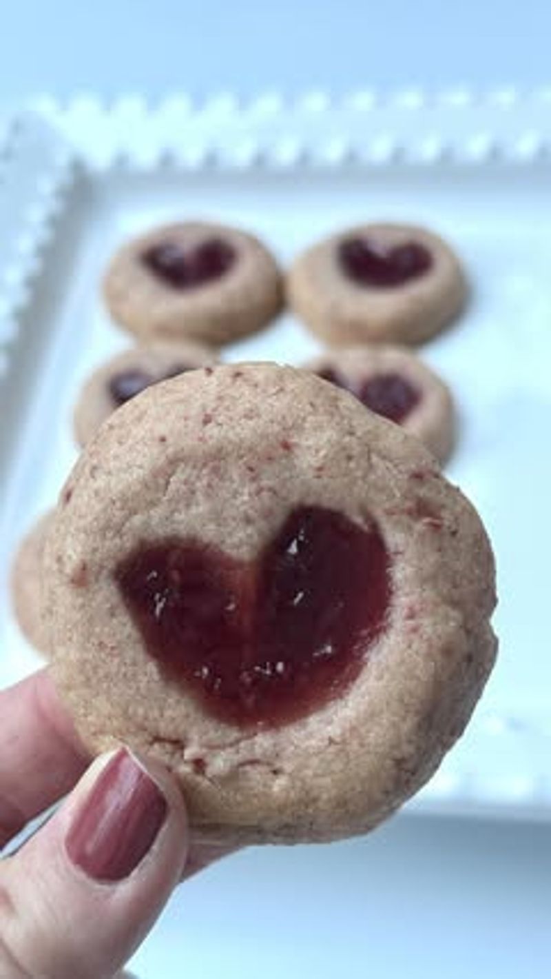 Raspberry Jam Thumbprint Cookies