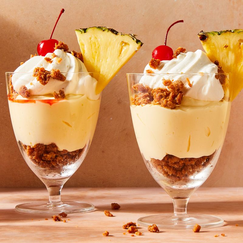 Pina Colada Pudding Cups