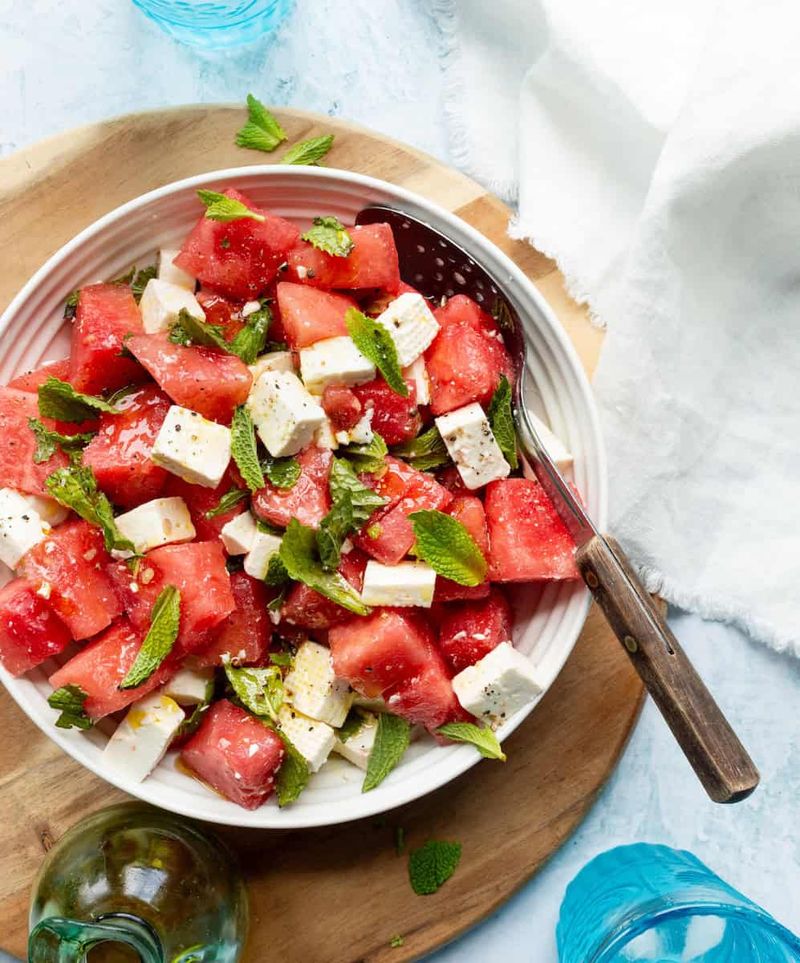 Watermelon Feta Mint Salad