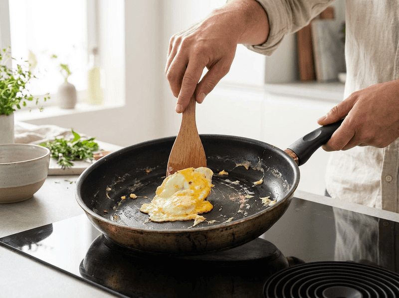 Eggs with Metal Utensils