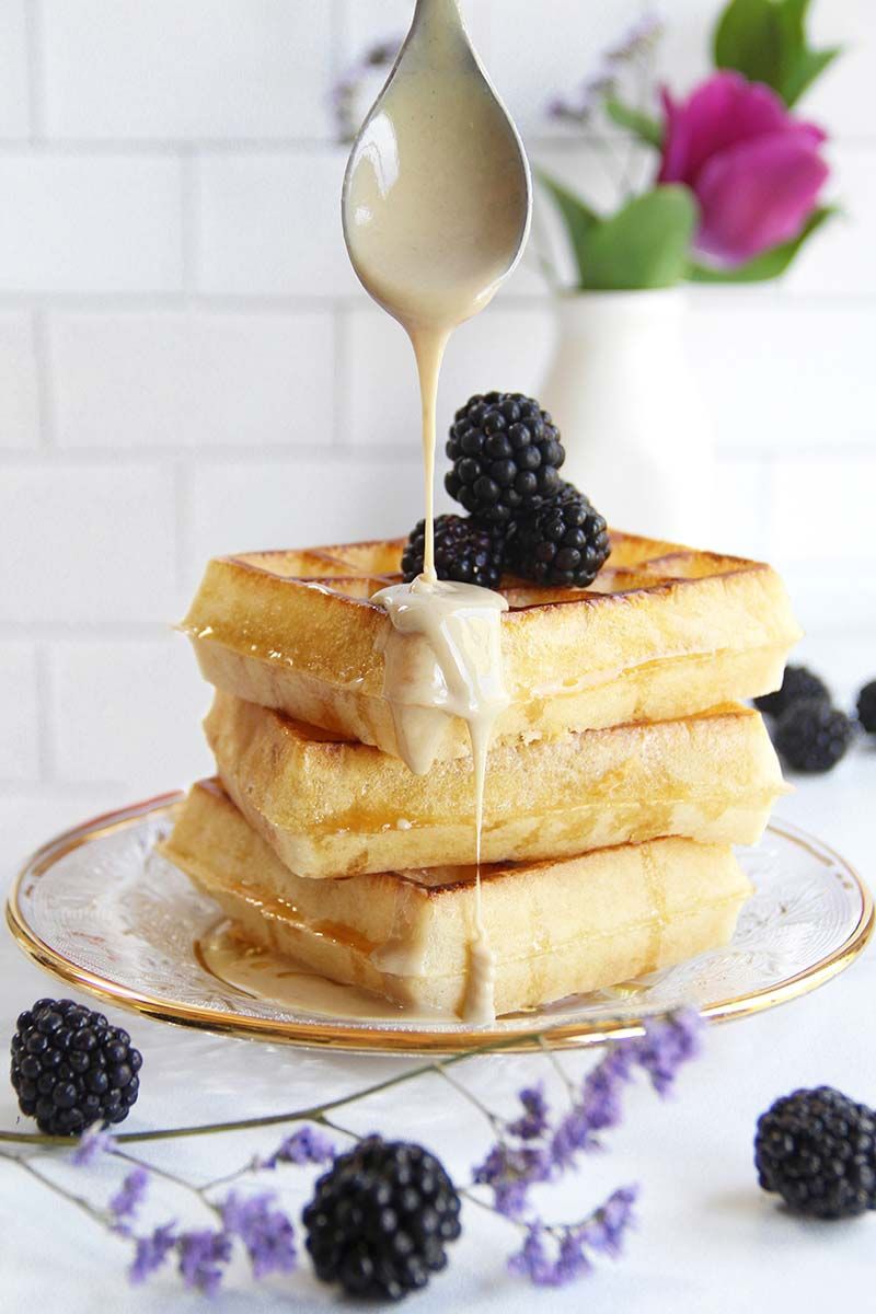 Whole Grain Waffles With Tahini and Sesame Seeds