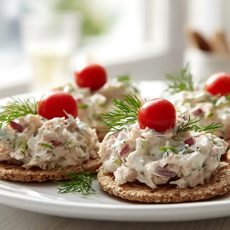 Tuna On Whole Grain Crackers