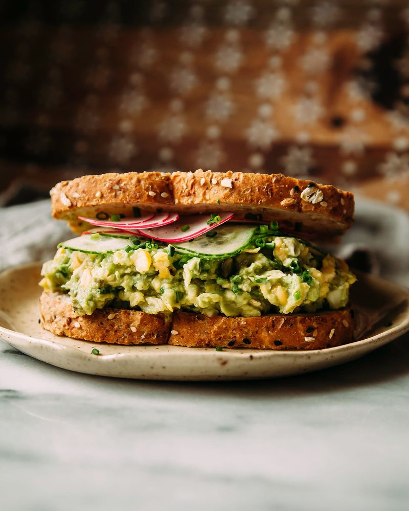 Mashed Chickpea and Lemon Zest Toast