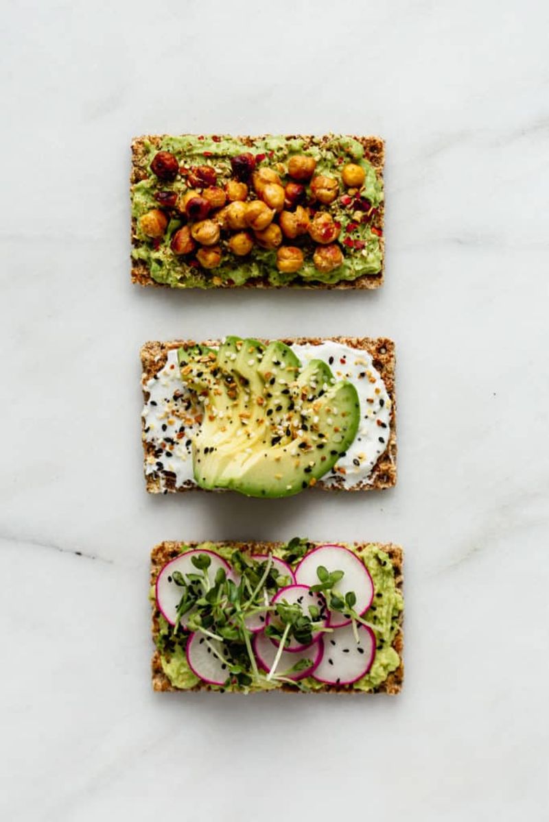 Whole Grain Crackers with Avocado