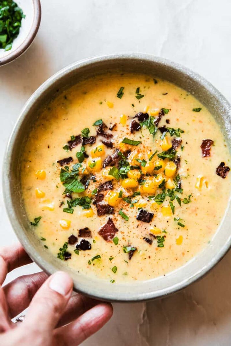 Courgette and Corn Chowder