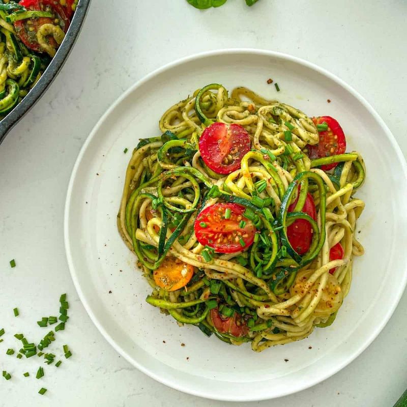 Courgette Noodles with Pesto