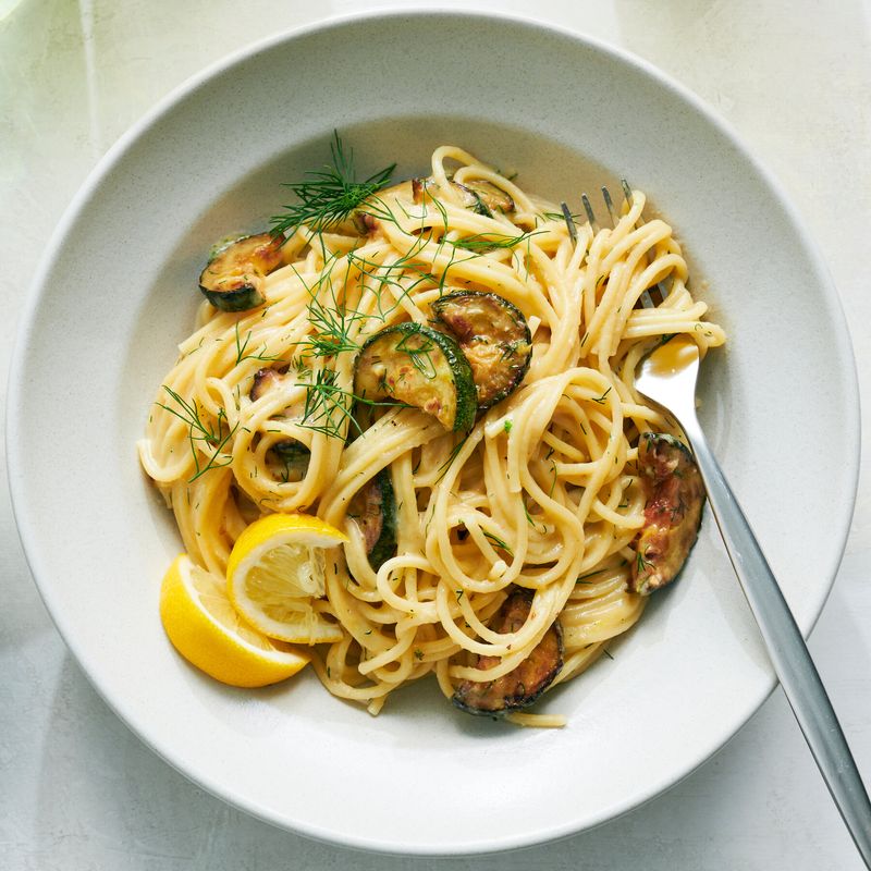 Courgette Pasta with Lemon and Garlic