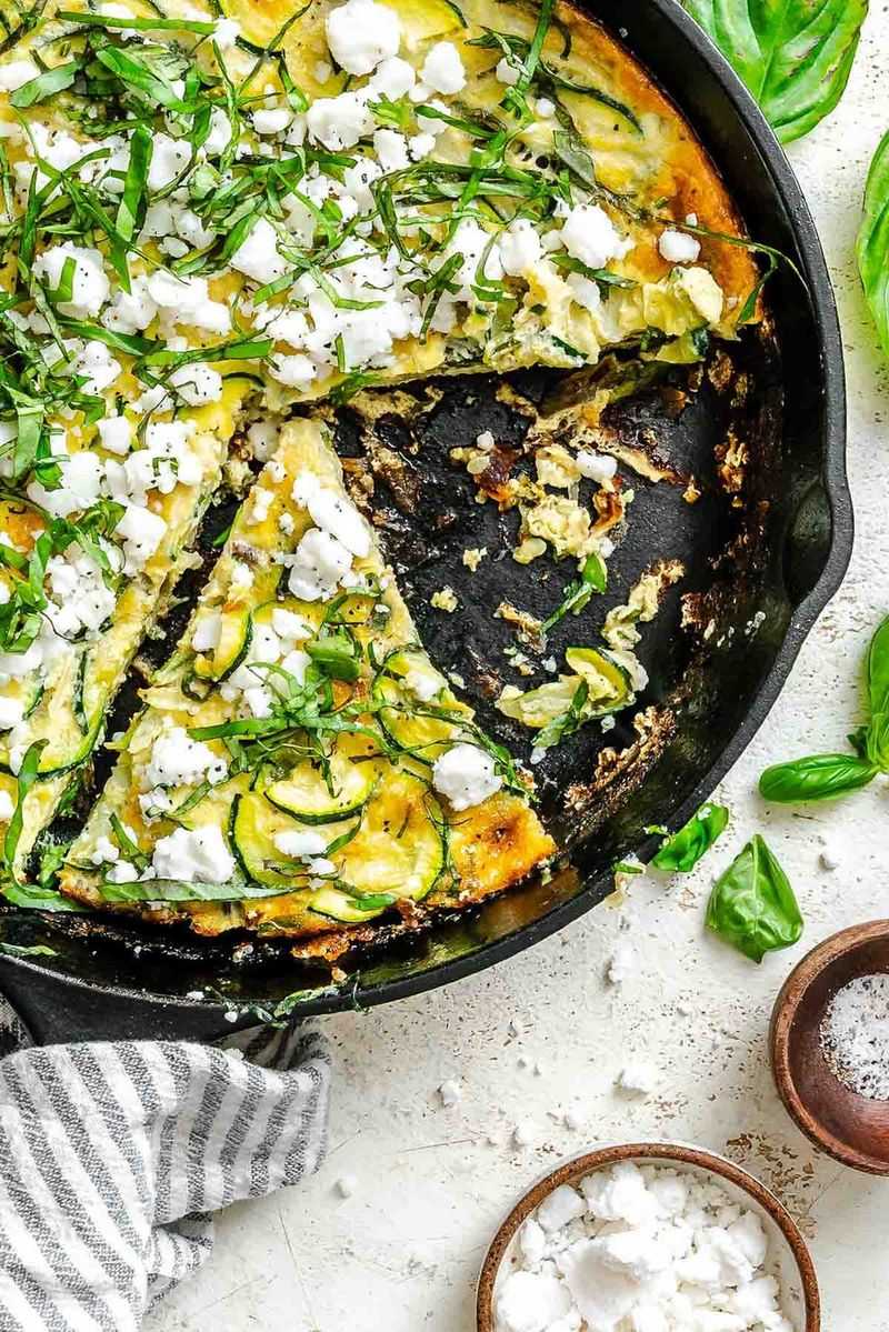Courgette and Feta Omelette