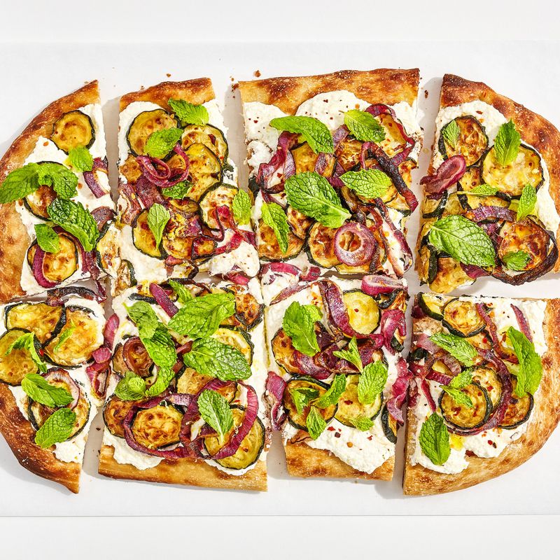 Courgette Flatbread Pizza