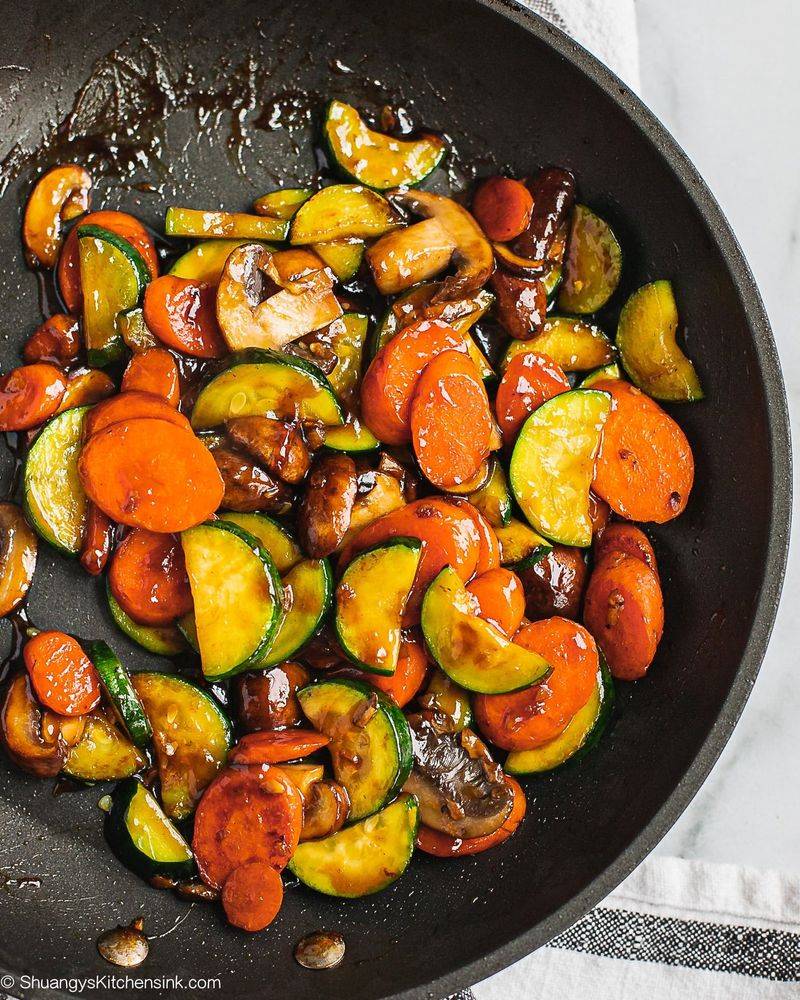 Courgette Stir-Fry with Soy and Ginger