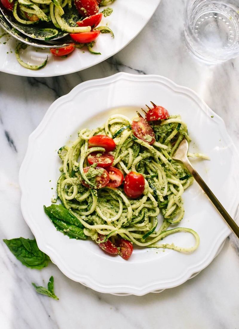 Courgette Noodles with Pesto