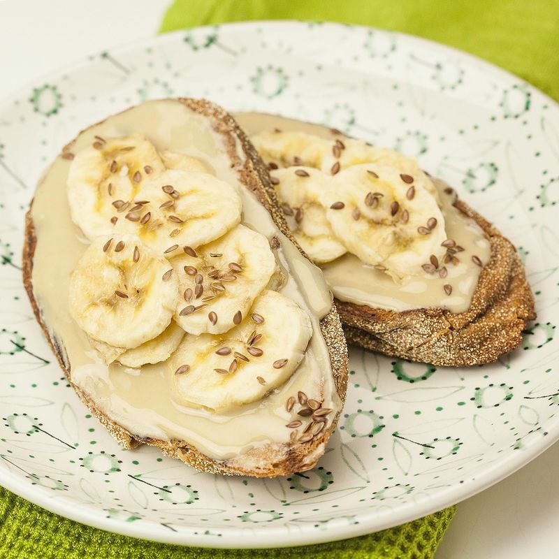 Tahini and Sliced Banana