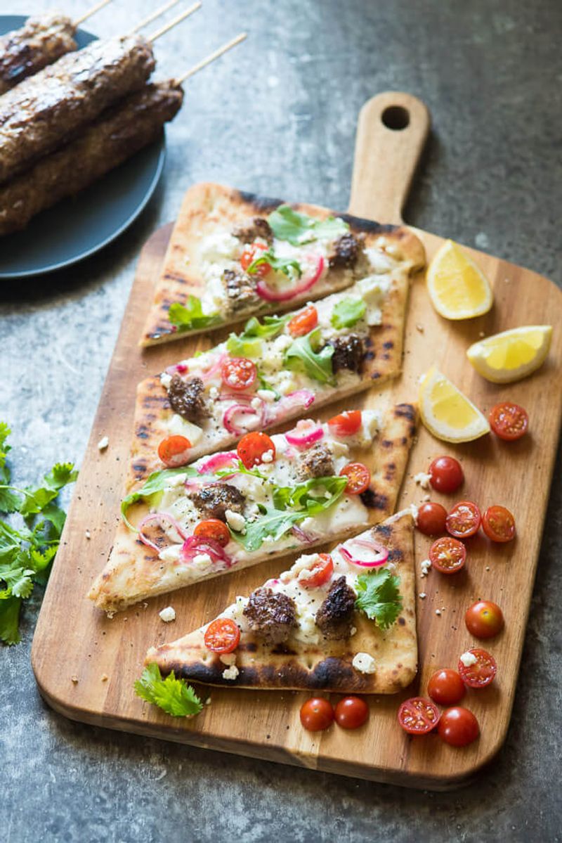 Lamb Kofta with Flatbreads and Tzatziki