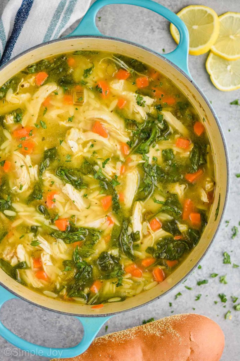 Lemon Chicken Orzo Soup