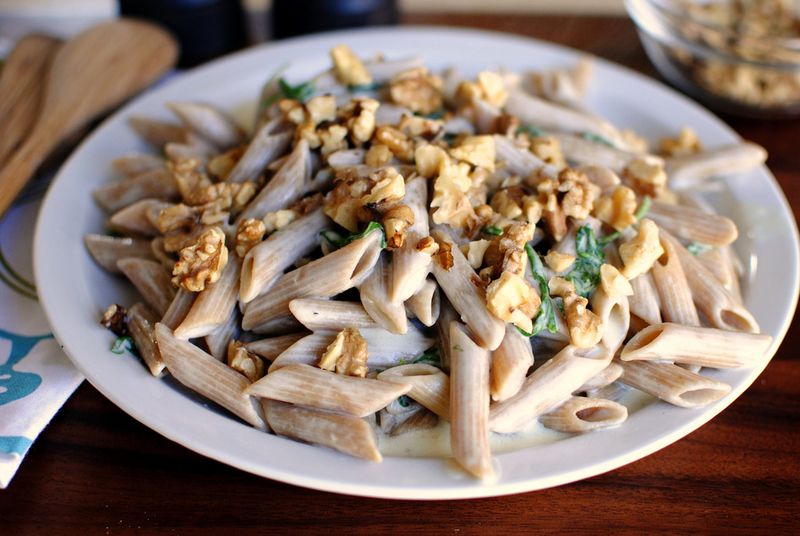 Creamy Blue Cheese and Walnut Pasta
