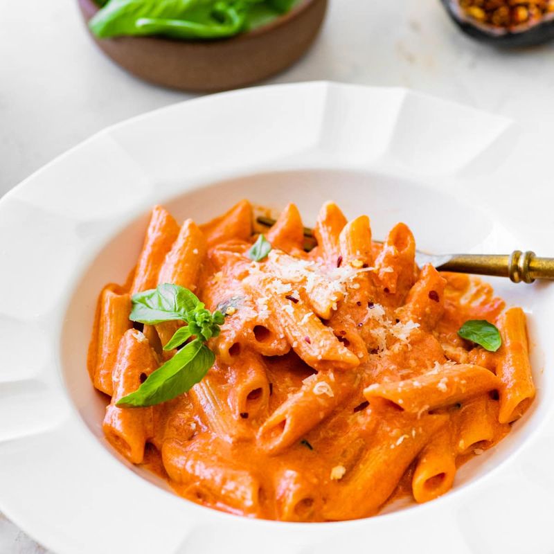 Creamy Tomato and Basil Pasta