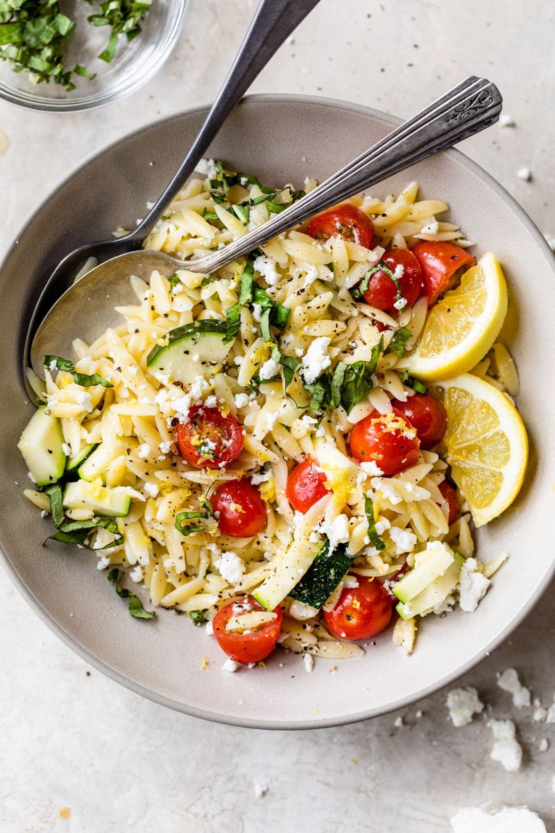 Orzo with Lemon, Feta, and Fresh Herbs