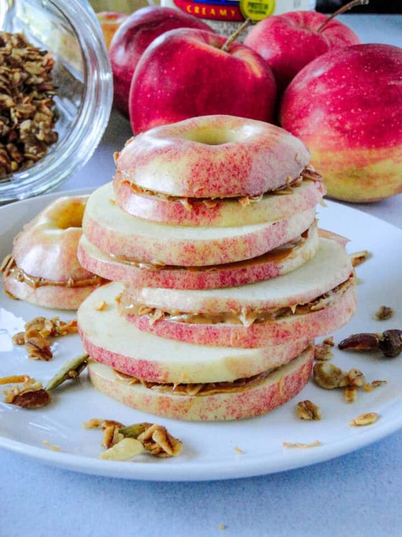 Peanut Butter Apple Stacks