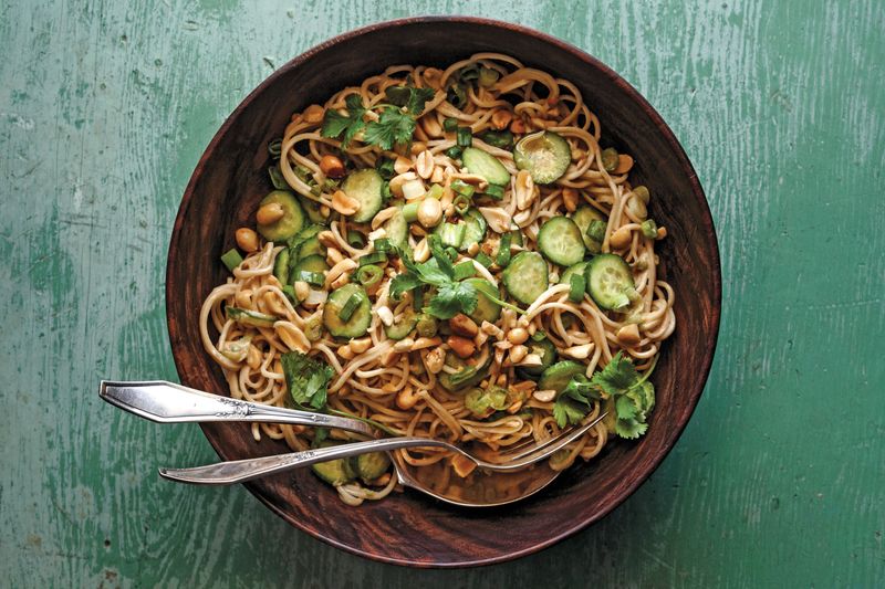 Sesame Noodles with Crunchy Peanuts