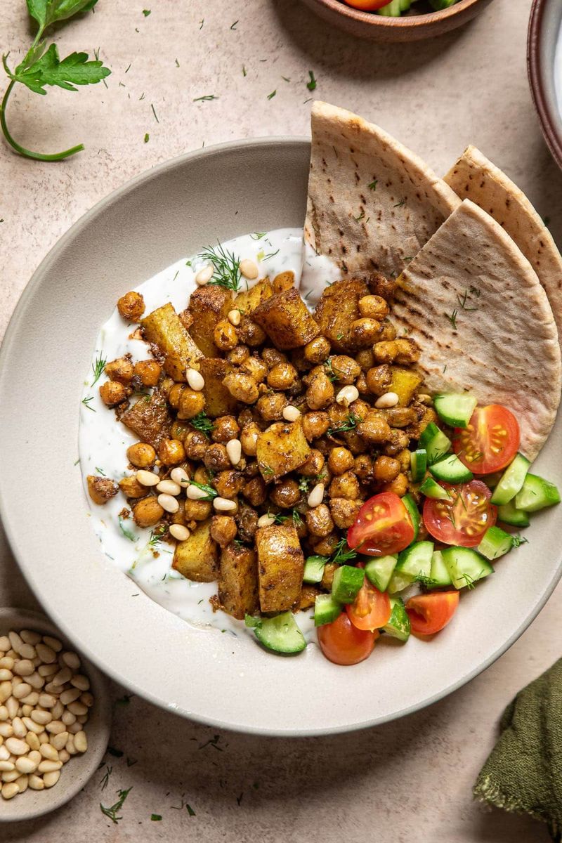 Roasted Chickpea and Smoked Paprika Yoghurt Bowl