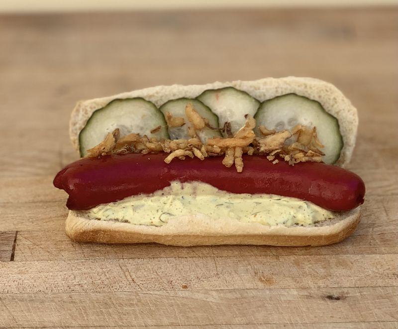 Pølse (Sausage) in a Bun, Danish Style