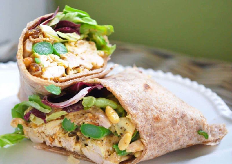 Curry Sauce Chicken Wraps