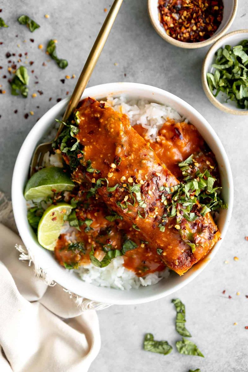 Curry Sauce Baked Salmon