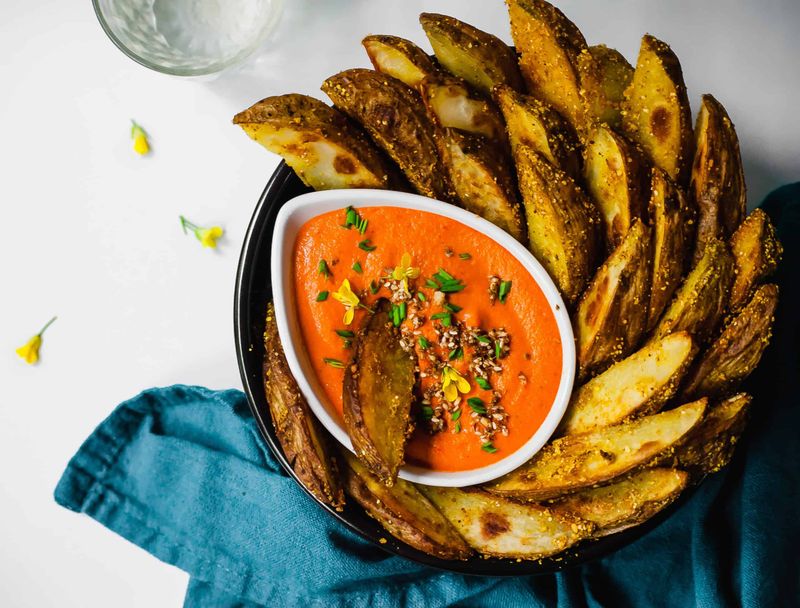 Curry Sauce Potato Wedges