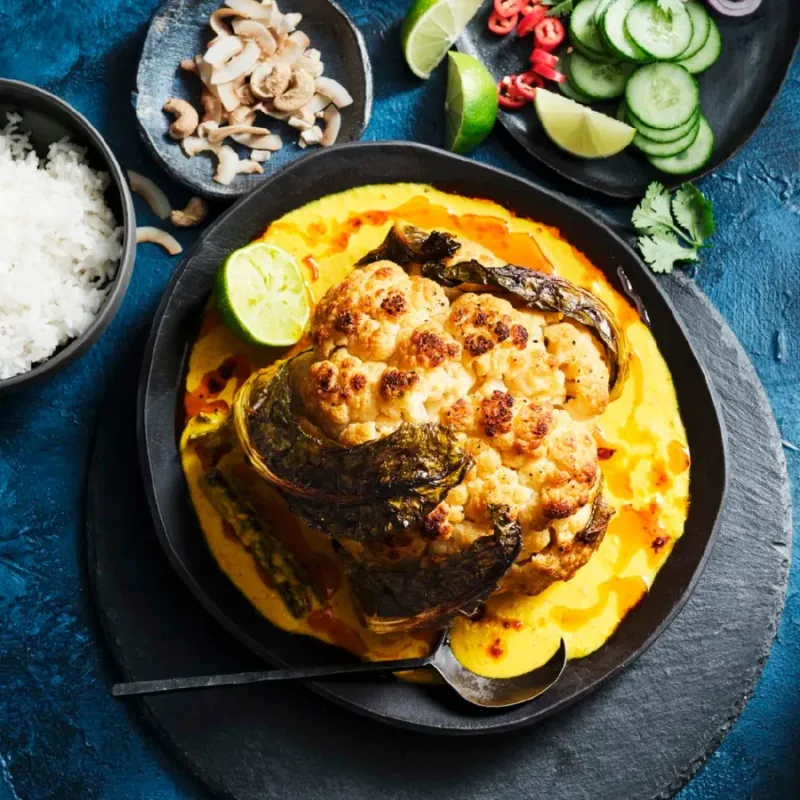 Curry Sauce Cauliflower Roast