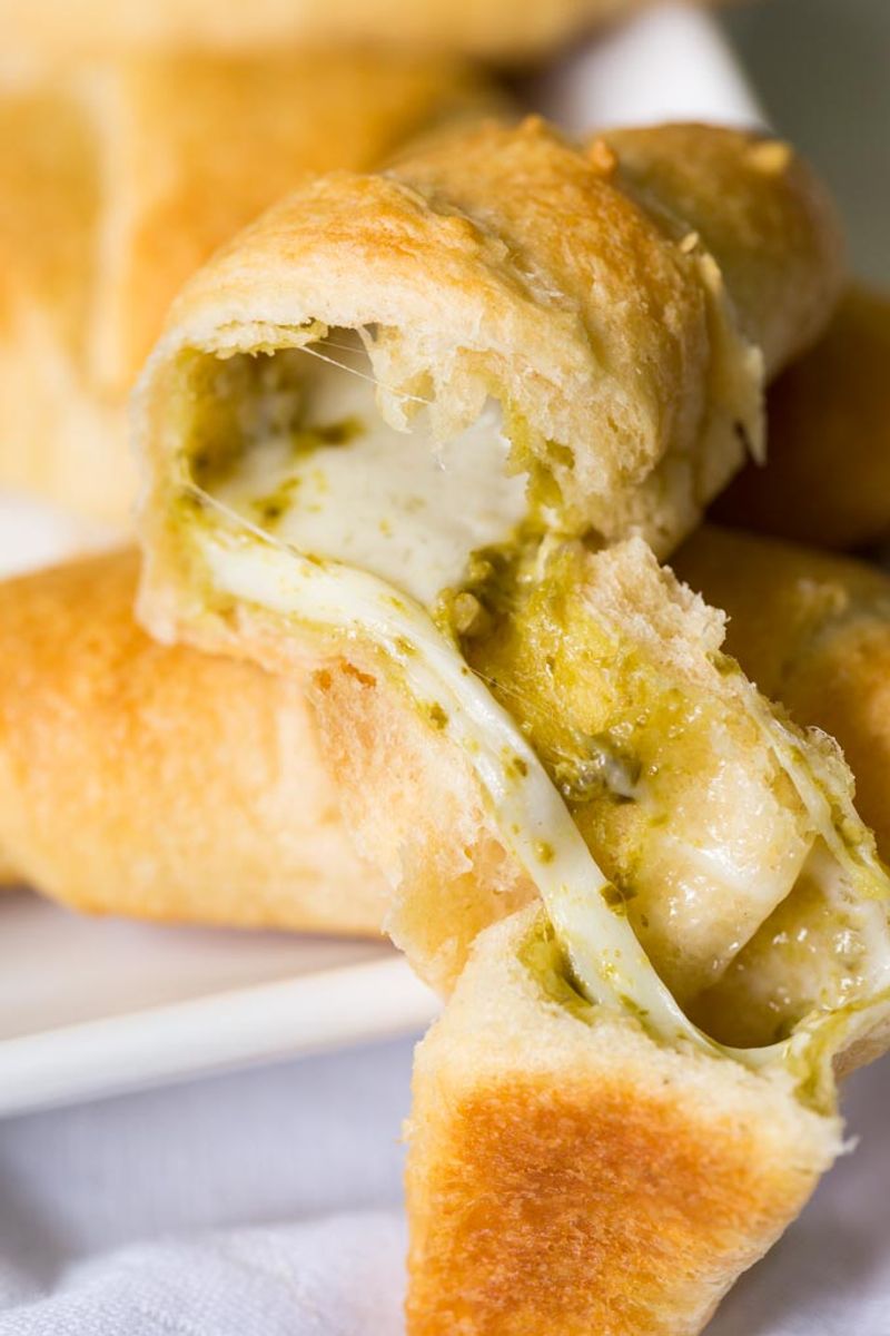 Pesto and Mozzarella Sausage Rolls