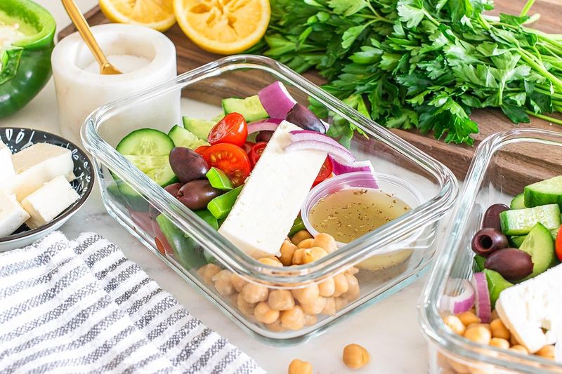 Greek Salad with Pita Chips