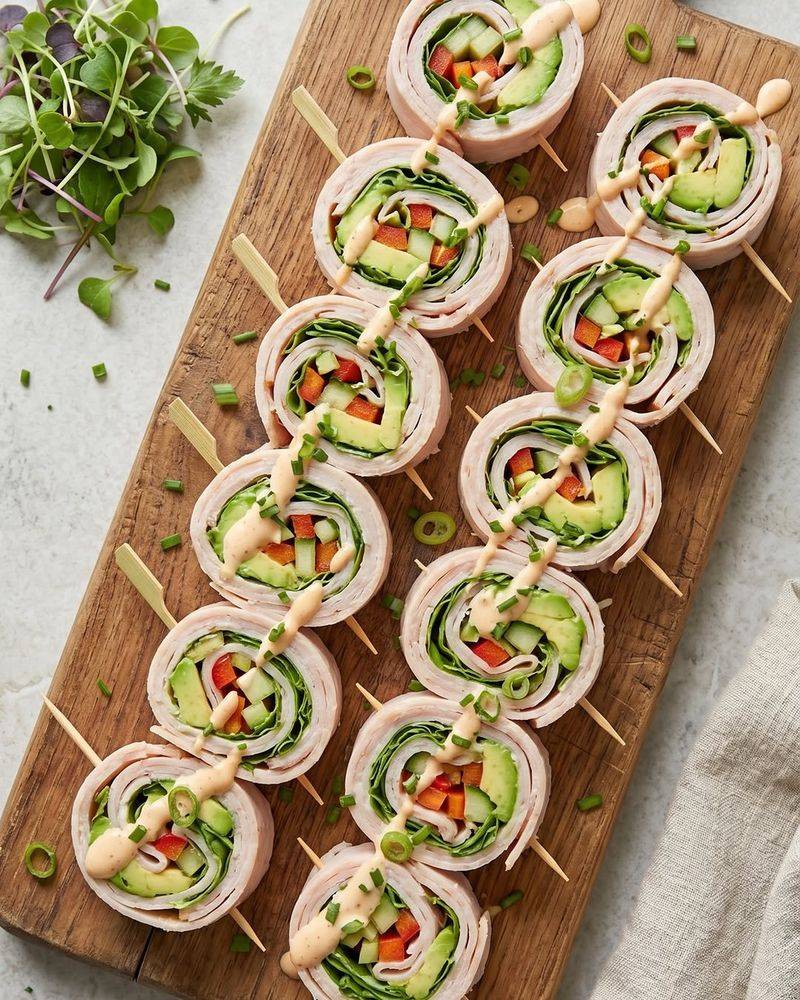Sliced Turkey Roll-Ups