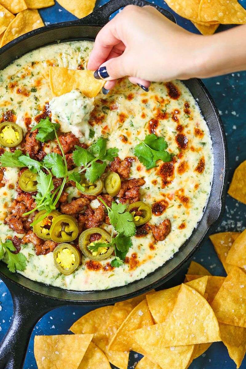 Spicy Chorizo and Queso Nachos