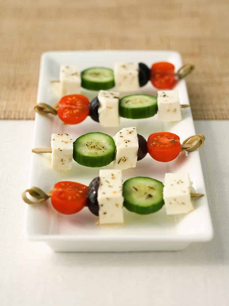 Olive and Feta Skewers