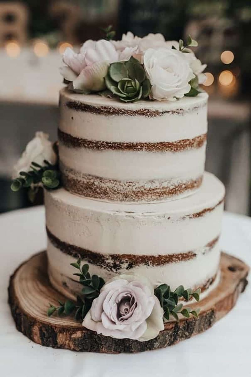 Naked Cake with Fresh Flowers