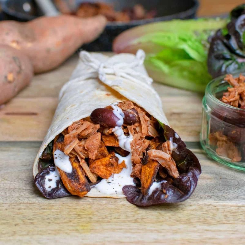 Pulled Jackfruit BBQ Wrap