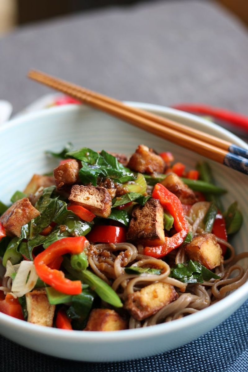 Tofu Veggie Stir-Fry with Soba Noodles