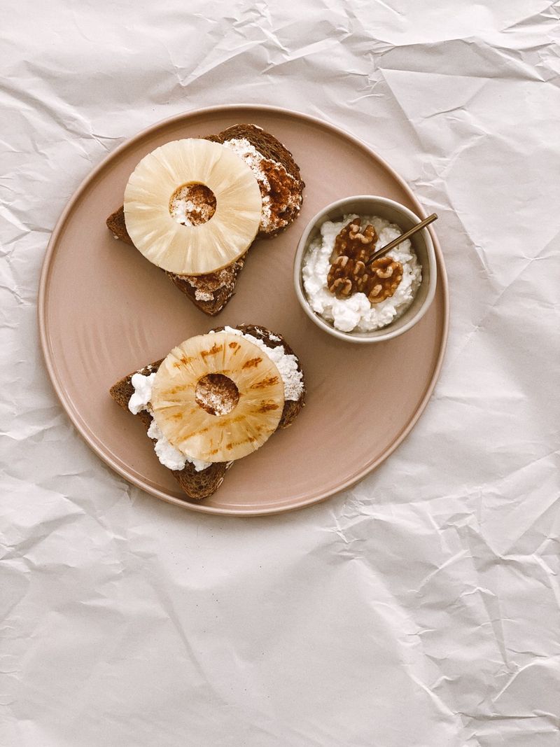 Cottage Cheese and Pineapple Toast
