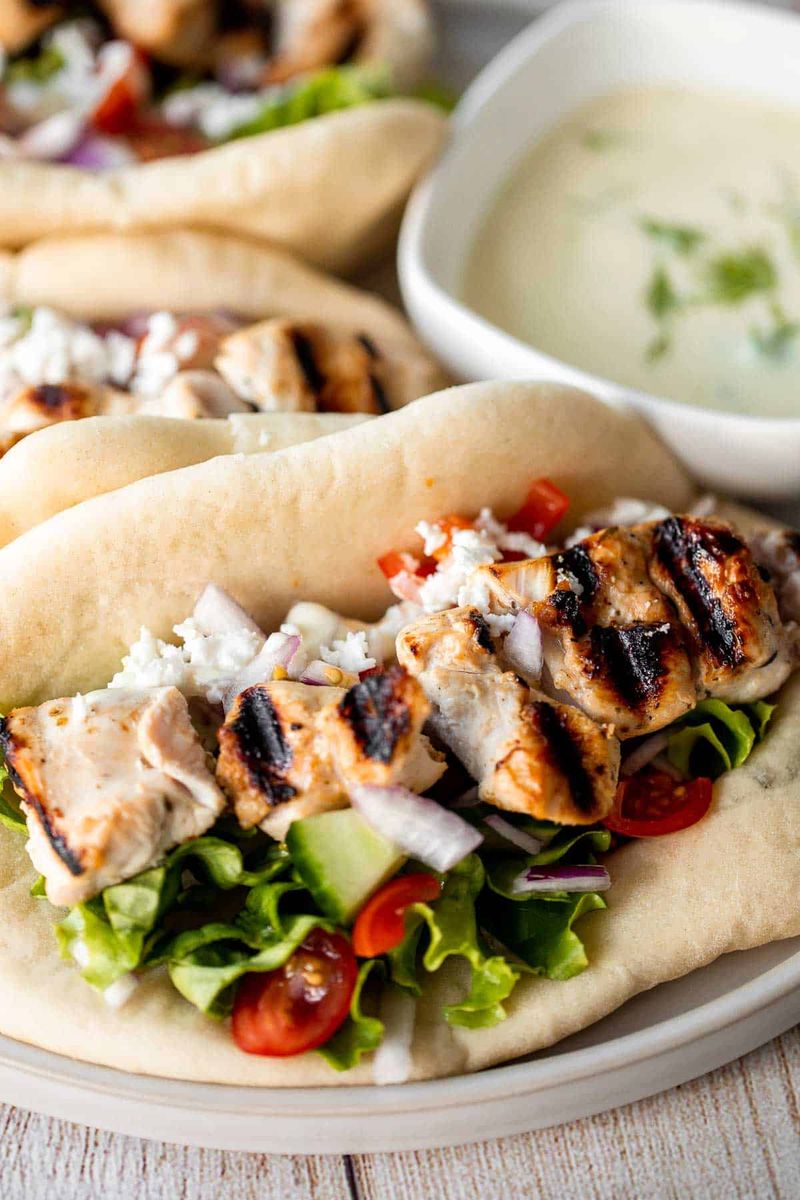 Greek Chicken Pita Wrap
