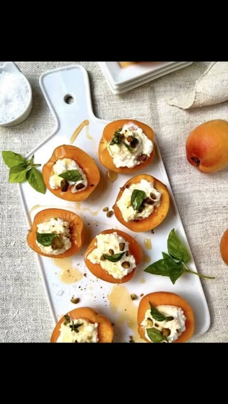 Stuff Apricots With Ricotta and Pistachios