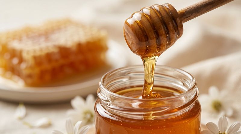 Uncovered Honey Jar