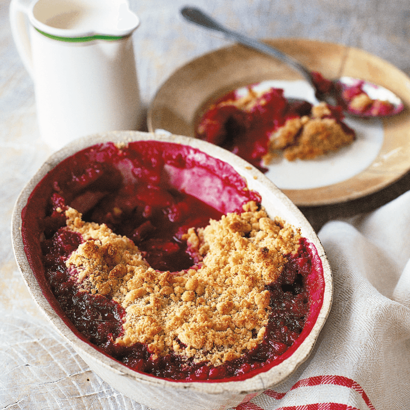 Damson and Cinnamon Crumble
