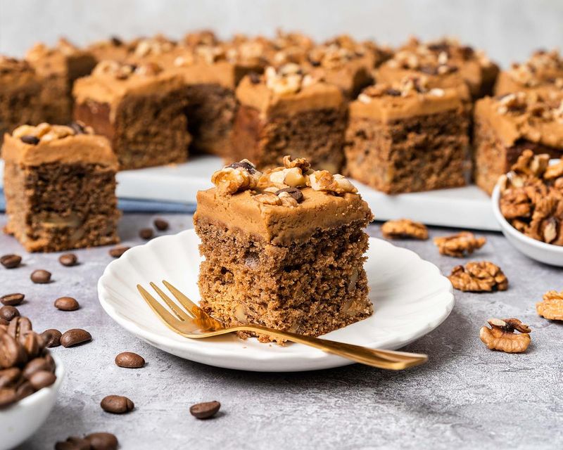 Coffee and Walnut Traybake