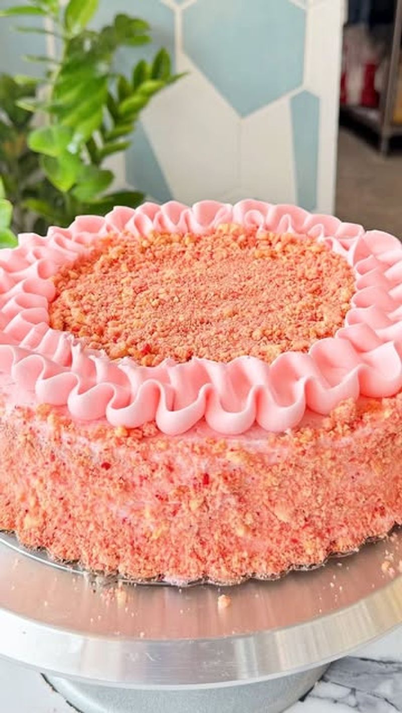 Strawberry Crunch Cake