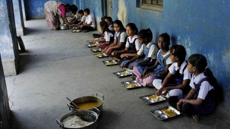 India: Mid-Day Meal (Dal, Rice, and Sabzi)