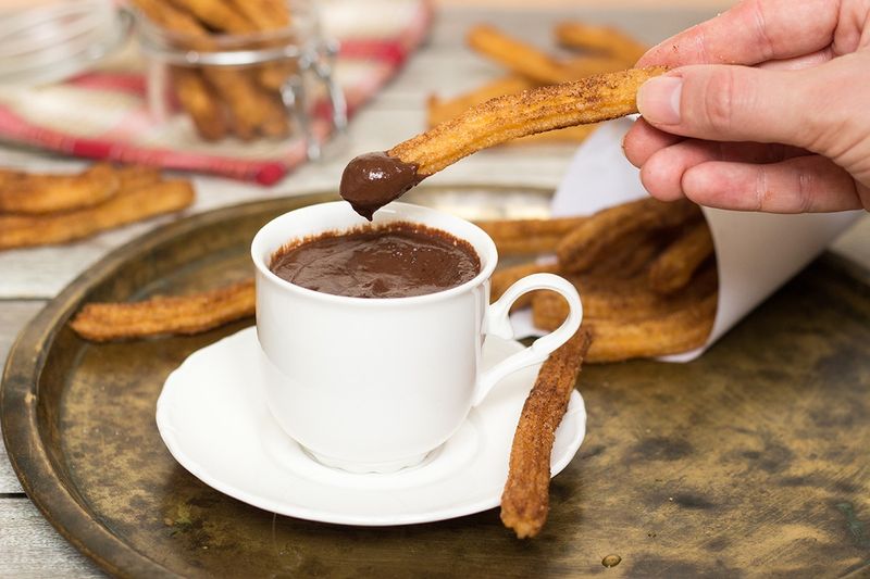 Churros with Chocolate Sauce